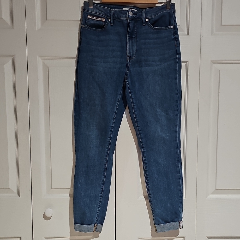 👖 Tommy Hilfiger Denim Cuffed Jeans | Medium Wash | Size 10